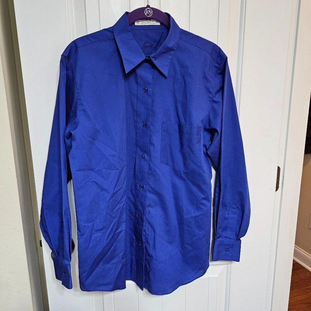 Women's Foxcroft Button Down Cotton‎ Blend Shirt Blurple - Purple Blue Size 6